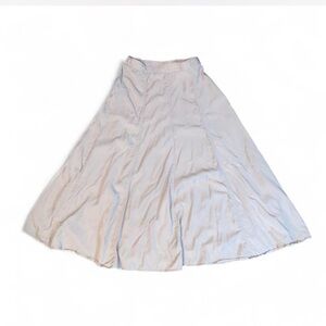 Coldwater creek paneled khaki tan maxi long flowy skirt size vintage 16